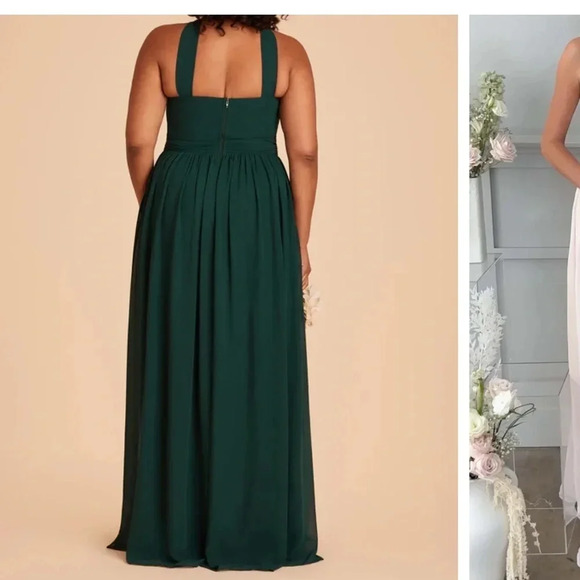 Birdy grey KIKO CHIFFON EMERALD green dress curve line size 3X NWT - Picture 2 of 10